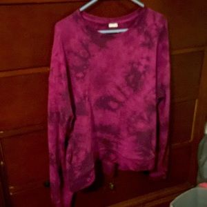 Tye-dye fuchsia sweatshirt